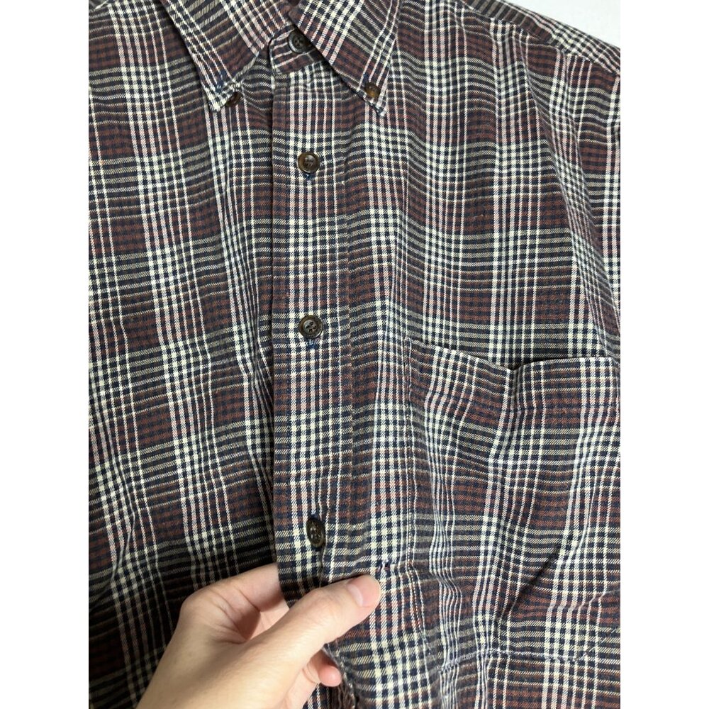 Pendleton Men's Medium Brown Plaid Longsleeve But… - image 7